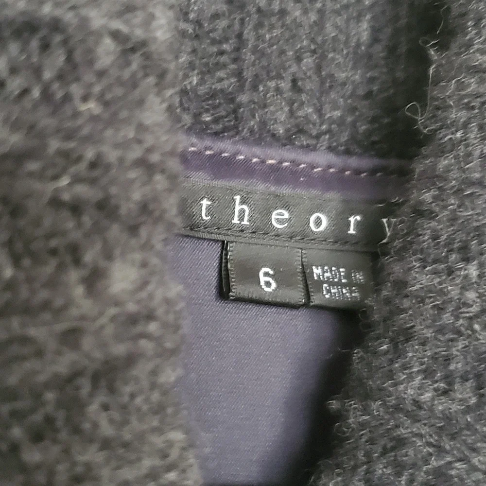 Theory Kellsie Plaid Wool Vest Shawl Collar Brown Blue Grey 91171606 Womens 6 - Picture 4 of 14
